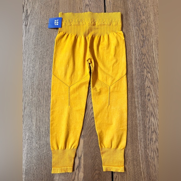 NWT. Joylab mustard yellow high waisted crop athletic leggings Size L - Picture 2 of 12